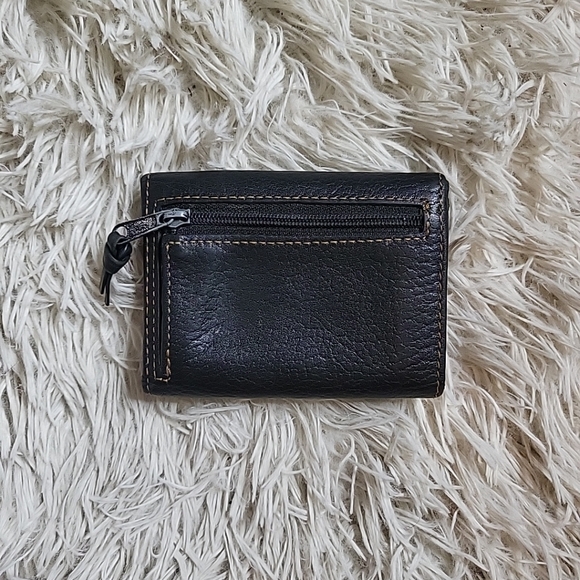 *SOLD* Vintage Black & Brown Pebbled Leather Small Wallet - Picture 8 of 8